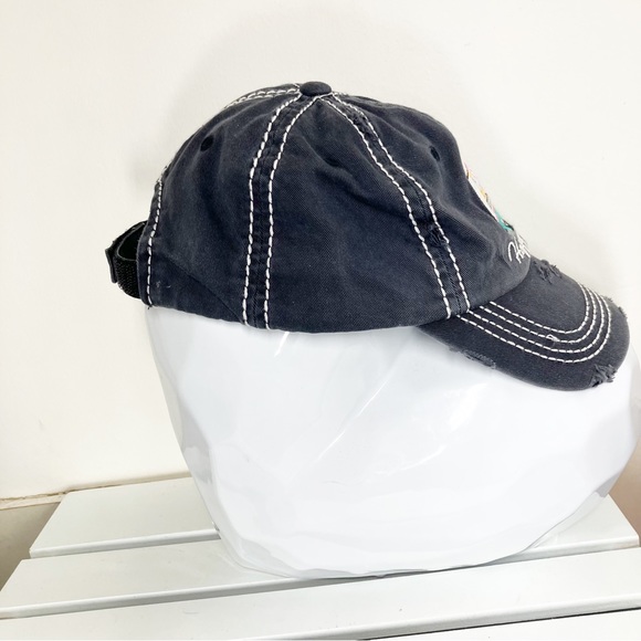 Happy Camper women’s Hat Cap Girl  Vacation Beach Hat Gift EUC - Picture 2 of 4